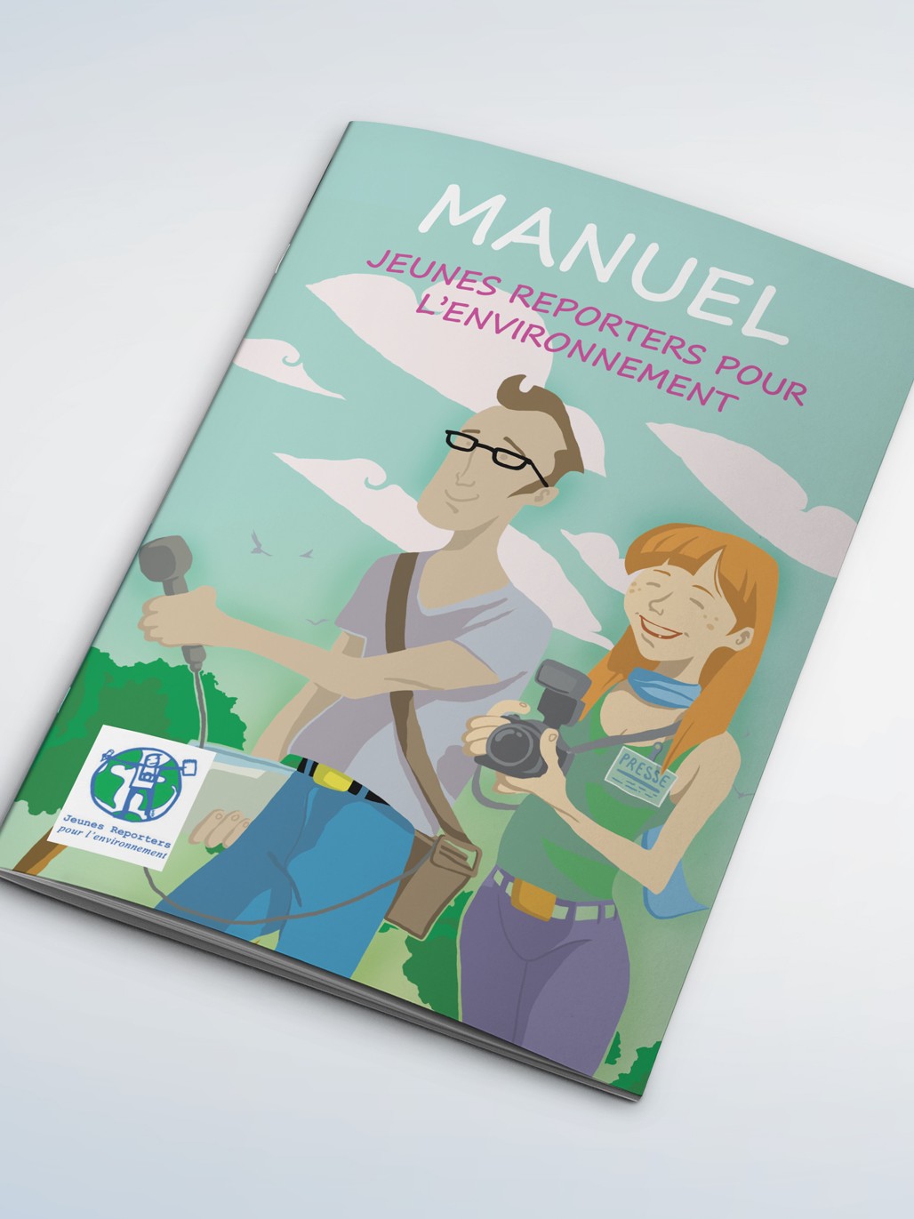 Couverture du manuel des jeunes reporters pour l'environnement