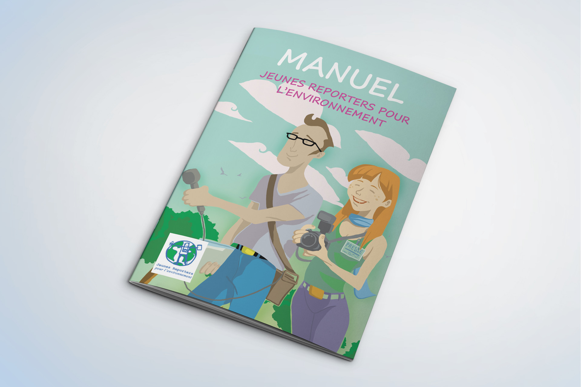 Couverture du manuel des jeunes reporters pour l'environnement