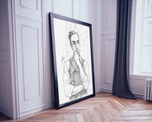 Mise en situation du portrait de Stéphane Bernard réalisé pour le jeu de rôle Crimes