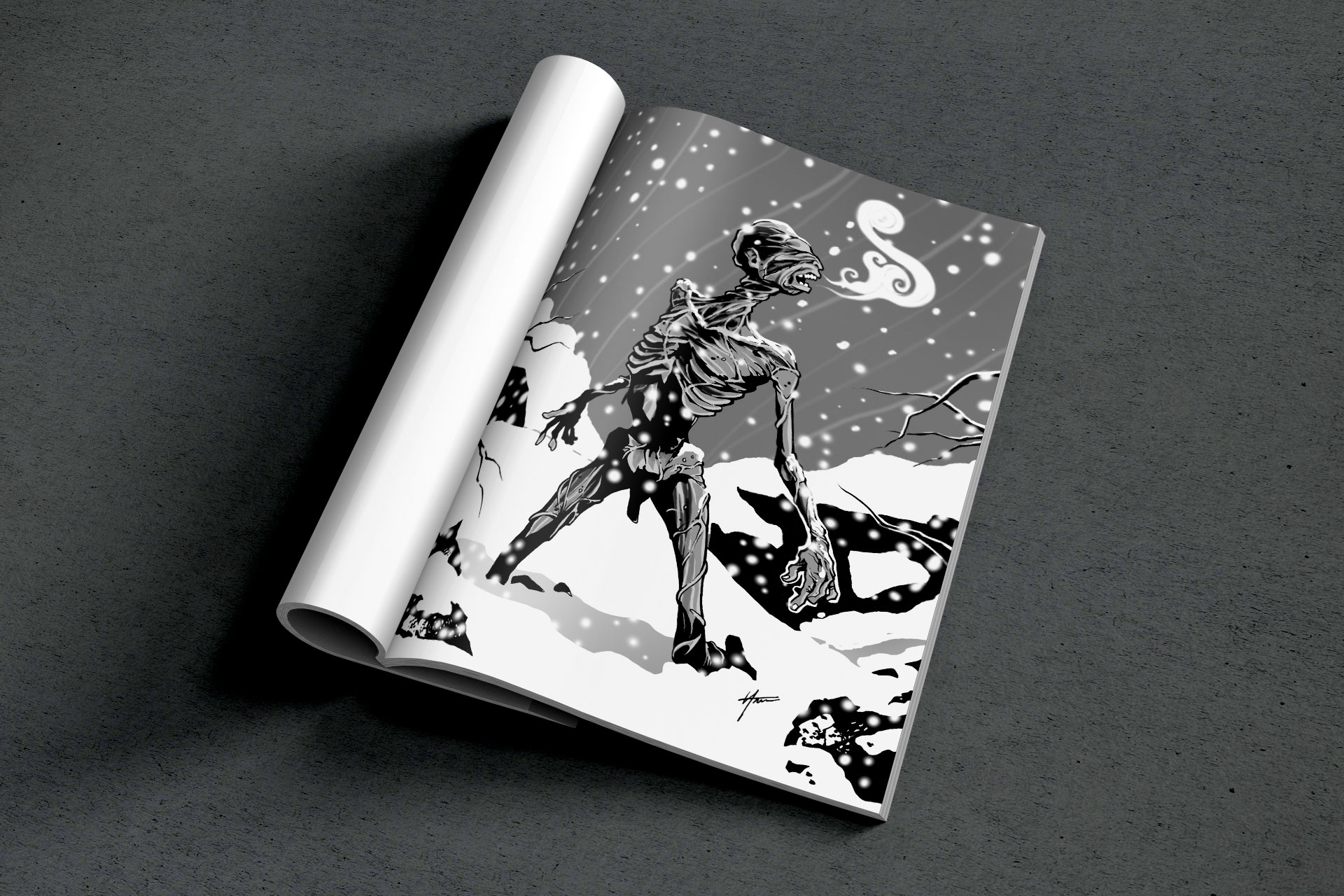 illustrations noir et blanc bifrost