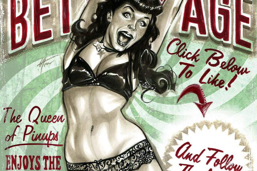 bettie page présente le nouveau site