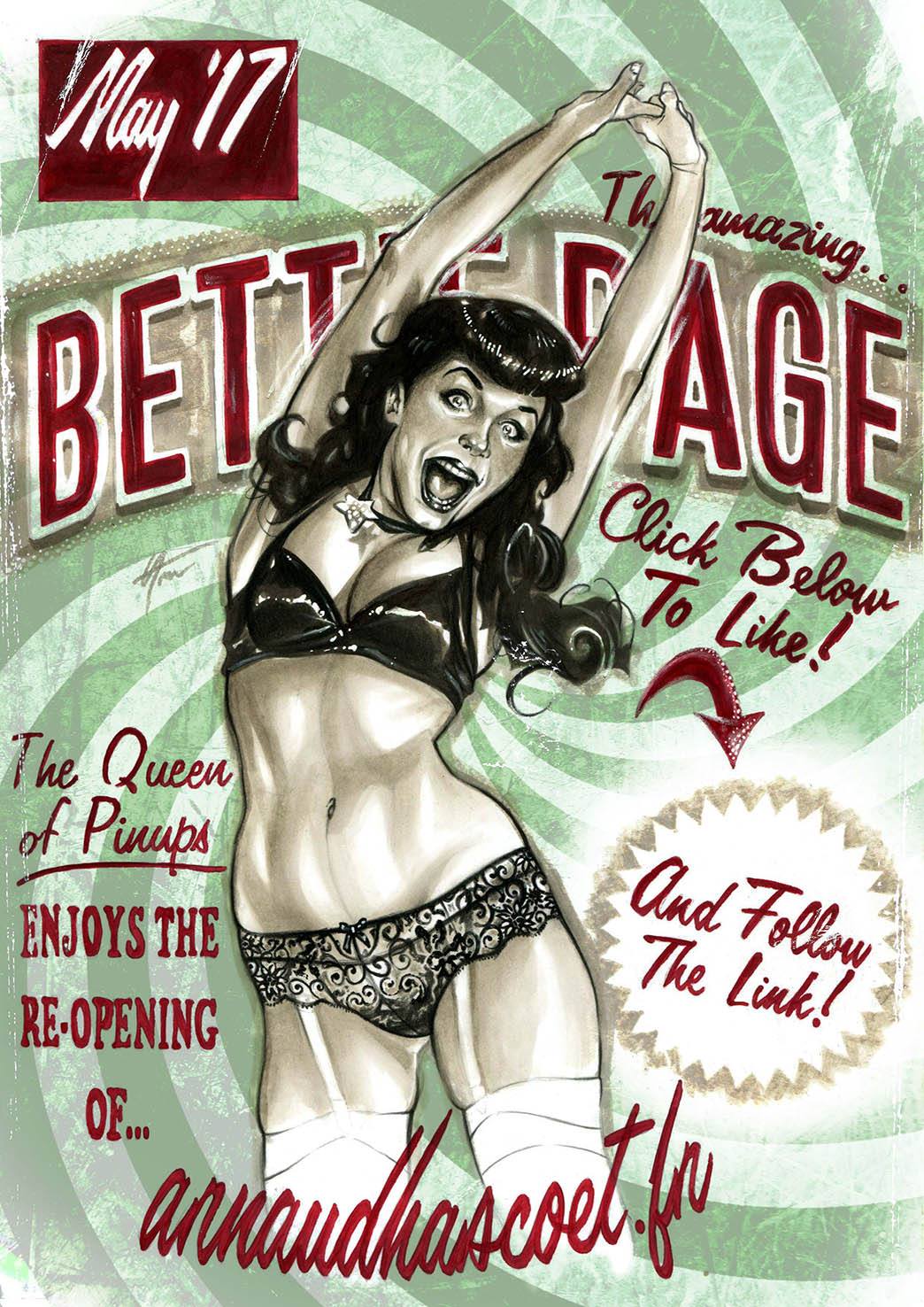 bettie page présente le nouveau site