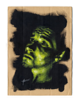 Portrait réalisé à la peinture