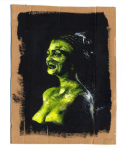 Portrait réalisé à la peinture
