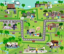 Illustration plan pour la mairie de L'Häy-les-Roses