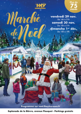 Illustration du marché de Noël pour la mairie de L'Häy-les-Roses