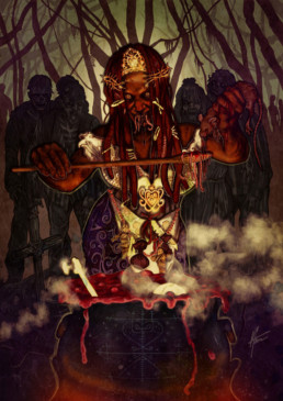 Illustration couleurs de Maman Brigitte pour le livre univers Mississippi de Christophe Gérard, Tirodem