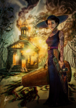 Illustration couleurs de Quinn pour le livre univers Mississippi de Christophe Gérard, Tirodem